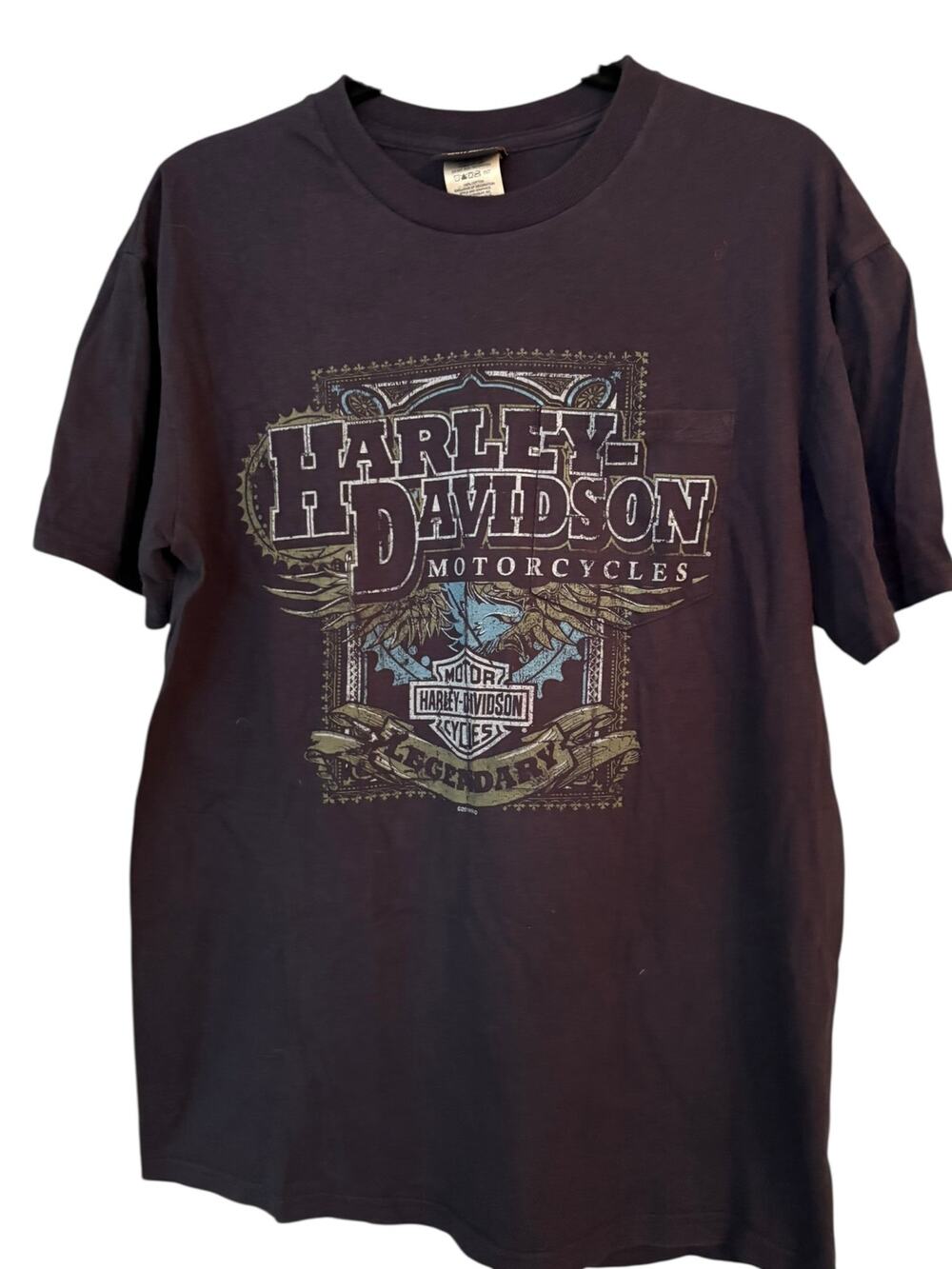 Harley Davidson Sweetester Graphic T-shirt Blue L Motorcycles Biker 100% Cotton